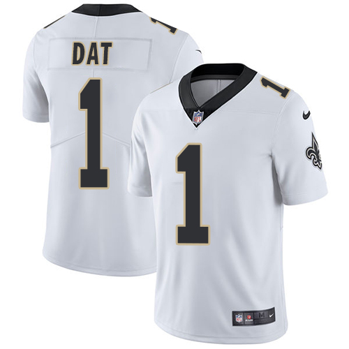 Nike Saints #1 Who Dat White Men's Stitched NFL Vapor Untouchable Limited Jersey